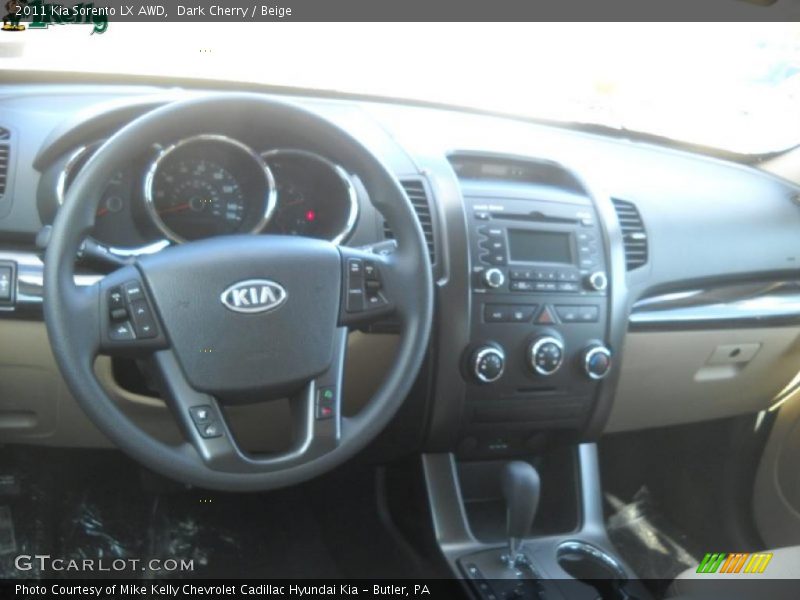 Dark Cherry / Beige 2011 Kia Sorento LX AWD