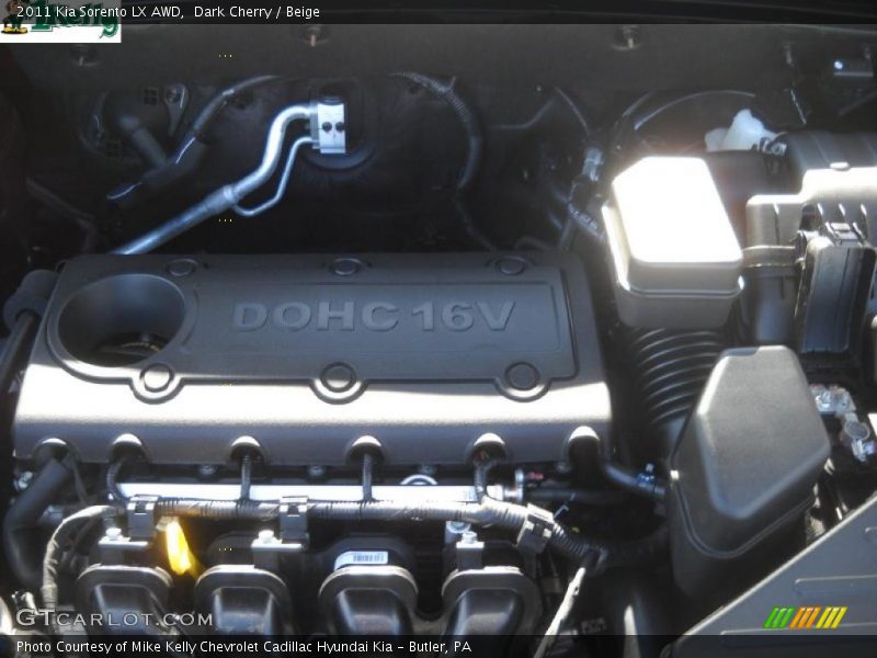  2011 Sorento LX AWD Engine - 2.4 Liter DOHC 16-Valve Dual CVVT 4 Cylinder