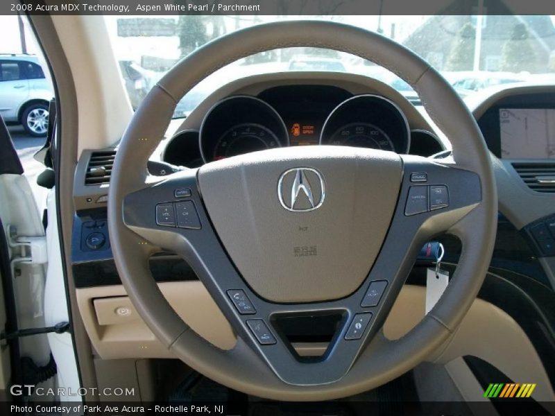 Aspen White Pearl / Parchment 2008 Acura MDX Technology