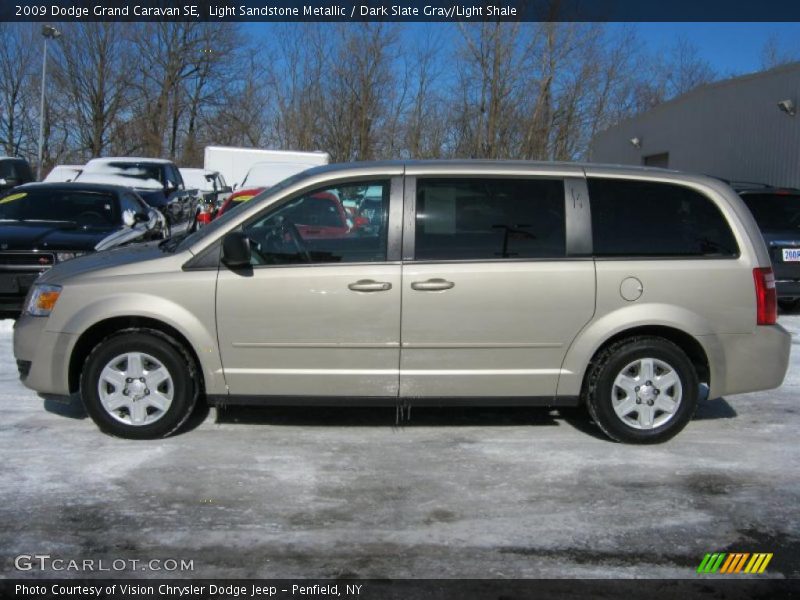 Light Sandstone Metallic / Dark Slate Gray/Light Shale 2009 Dodge Grand Caravan SE
