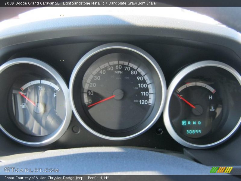 Light Sandstone Metallic / Dark Slate Gray/Light Shale 2009 Dodge Grand Caravan SE