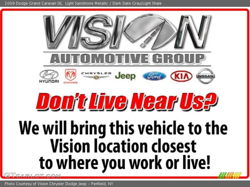 Light Sandstone Metallic / Dark Slate Gray/Light Shale 2009 Dodge Grand Caravan SE
