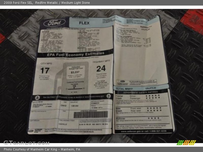 Redfire Metallic / Medium Light Stone 2009 Ford Flex SEL