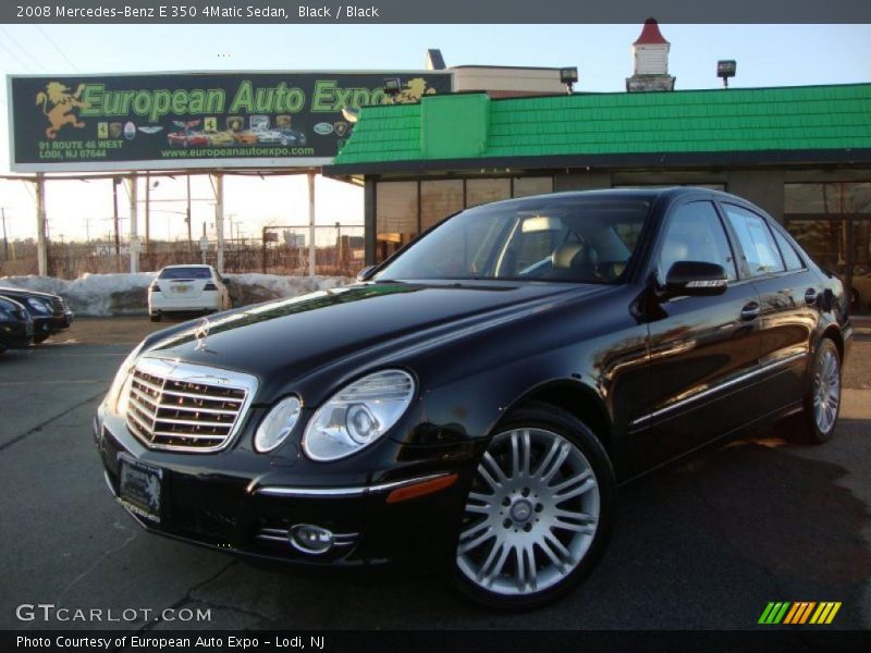 Black / Black 2008 Mercedes-Benz E 350 4Matic Sedan