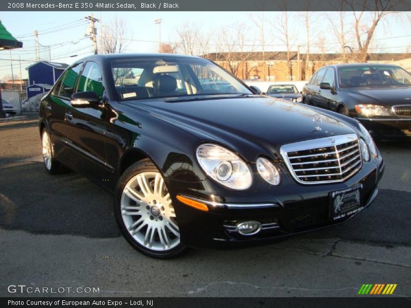 Black / Black 2008 Mercedes-Benz E 350 4Matic Sedan