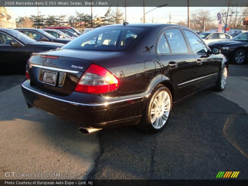 Black / Black 2008 Mercedes-Benz E 350 4Matic Sedan