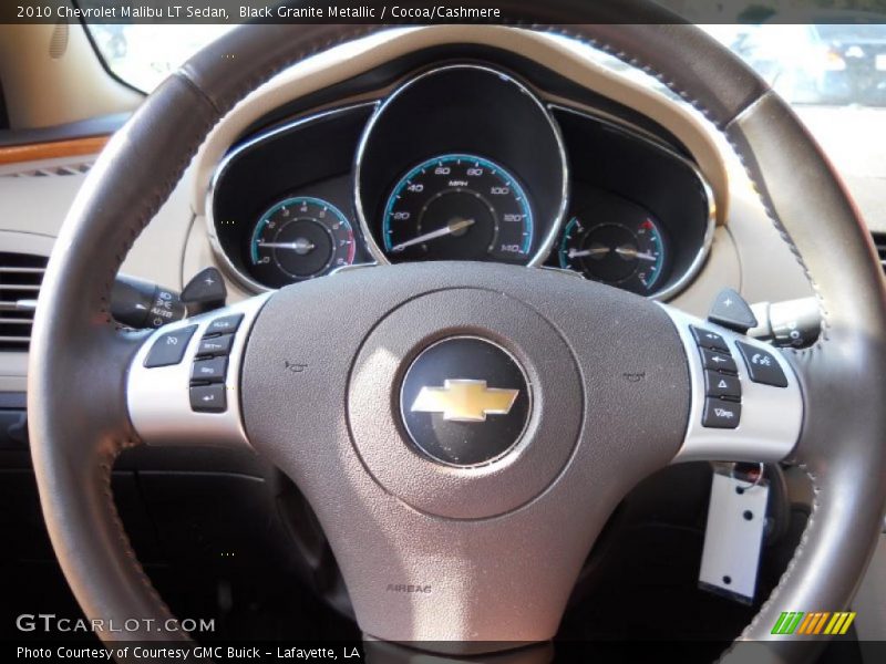 Black Granite Metallic / Cocoa/Cashmere 2010 Chevrolet Malibu LT Sedan