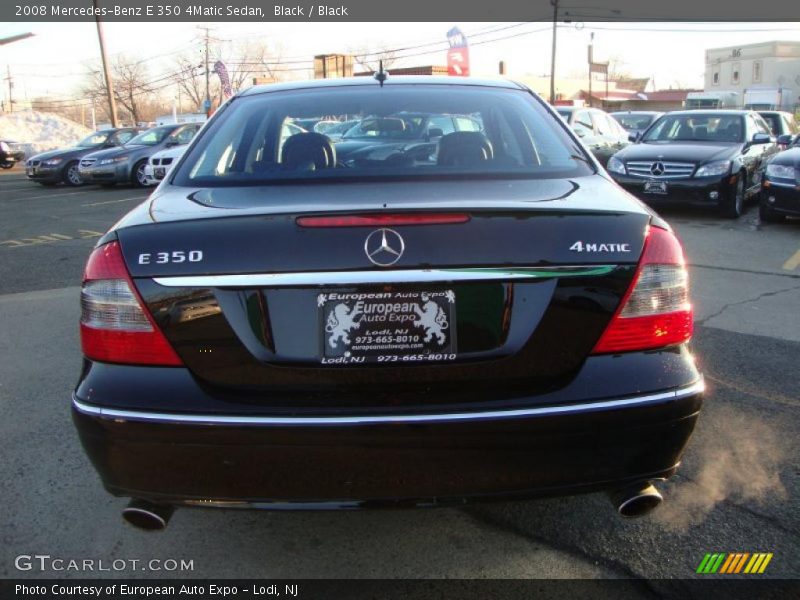 Black / Black 2008 Mercedes-Benz E 350 4Matic Sedan