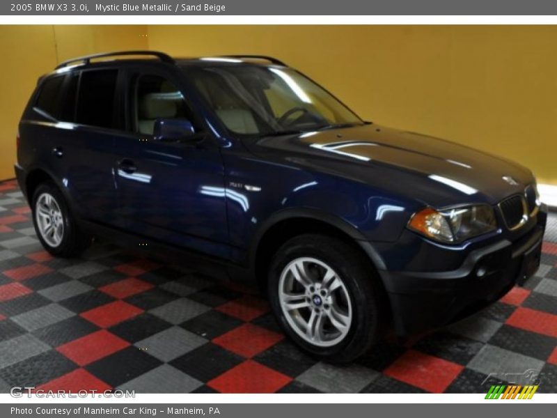 Mystic Blue Metallic / Sand Beige 2005 BMW X3 3.0i