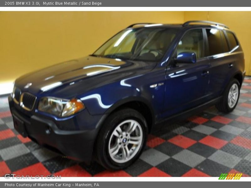 Mystic Blue Metallic / Sand Beige 2005 BMW X3 3.0i