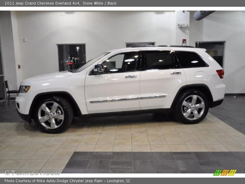 Stone White / Black 2011 Jeep Grand Cherokee Overland 4x4