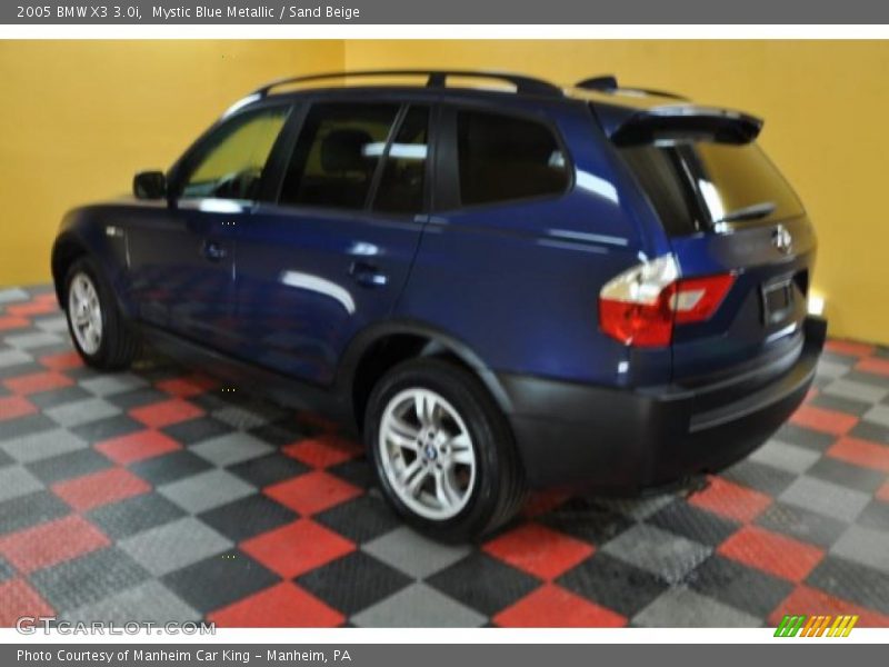Mystic Blue Metallic / Sand Beige 2005 BMW X3 3.0i