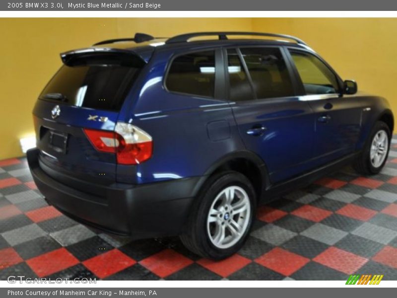 Mystic Blue Metallic / Sand Beige 2005 BMW X3 3.0i