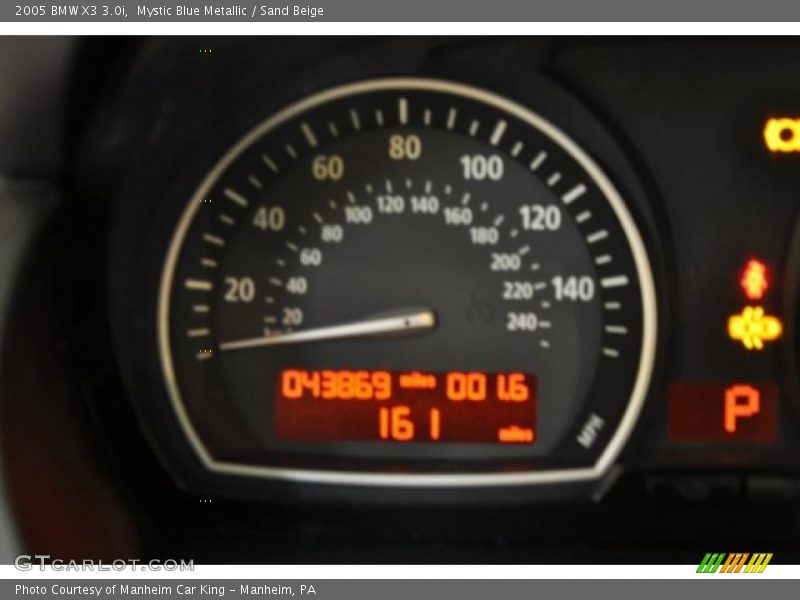 Mystic Blue Metallic / Sand Beige 2005 BMW X3 3.0i