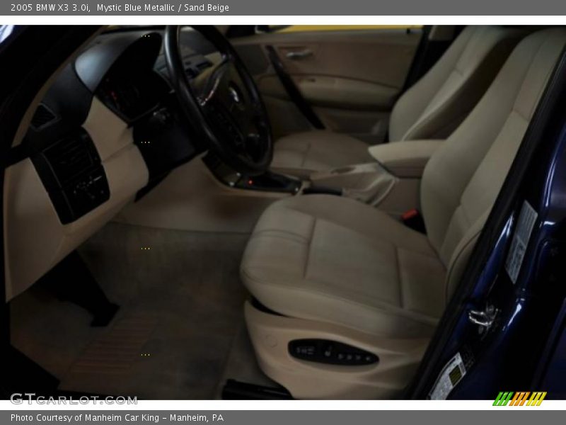 Mystic Blue Metallic / Sand Beige 2005 BMW X3 3.0i