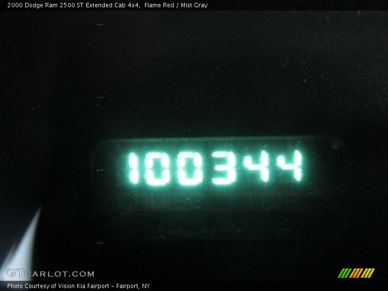 Flame Red / Mist Gray 2000 Dodge Ram 2500 ST Extended Cab 4x4