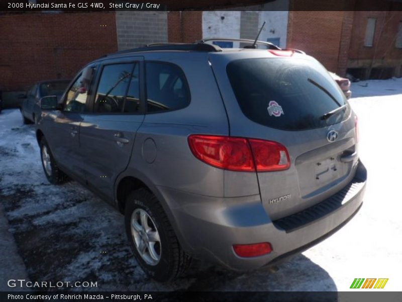 Steel Gray / Gray 2008 Hyundai Santa Fe GLS 4WD