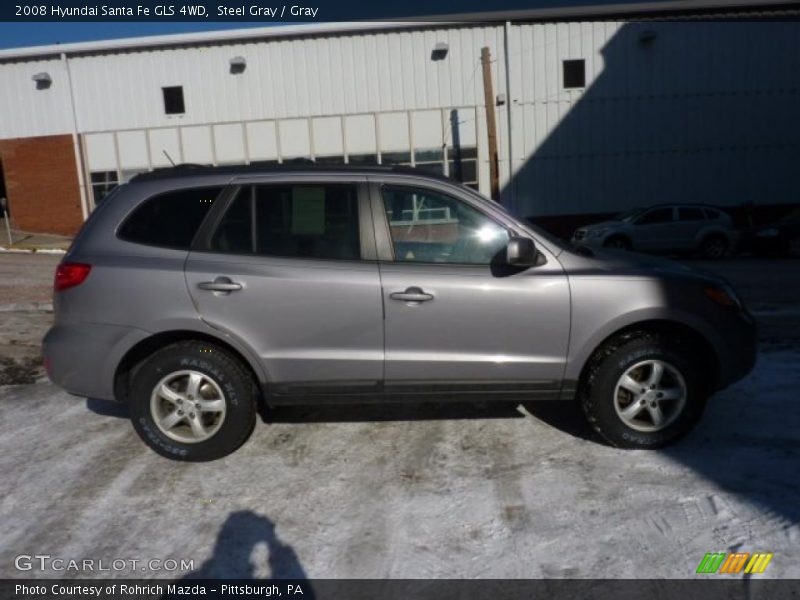 Steel Gray / Gray 2008 Hyundai Santa Fe GLS 4WD
