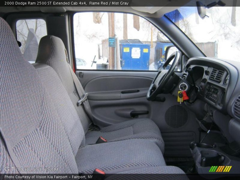 Flame Red / Mist Gray 2000 Dodge Ram 2500 ST Extended Cab 4x4
