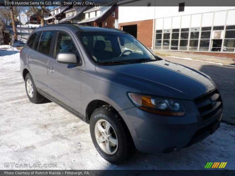 Steel Gray / Gray 2008 Hyundai Santa Fe GLS 4WD