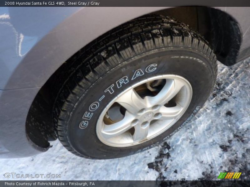 Steel Gray / Gray 2008 Hyundai Santa Fe GLS 4WD