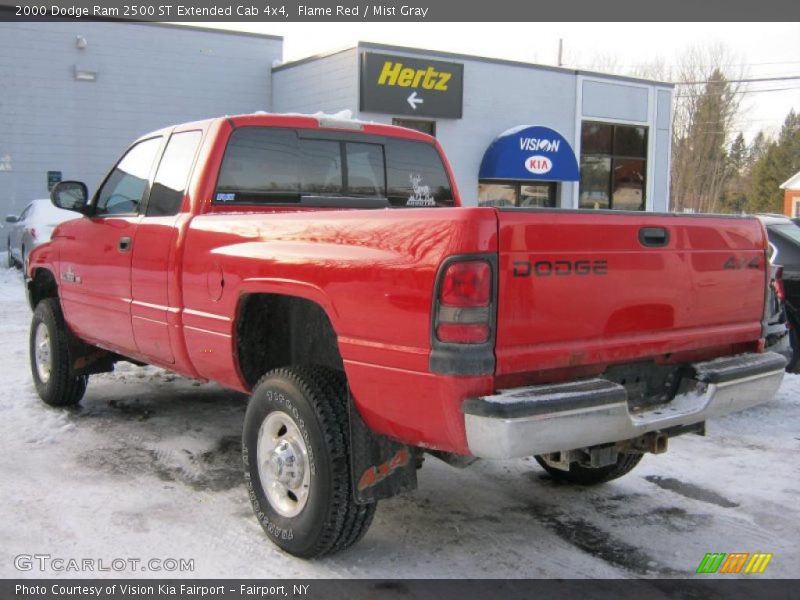Flame Red / Mist Gray 2000 Dodge Ram 2500 ST Extended Cab 4x4