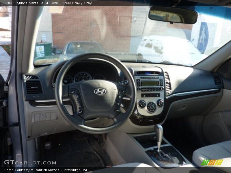 Steel Gray / Gray 2008 Hyundai Santa Fe GLS 4WD