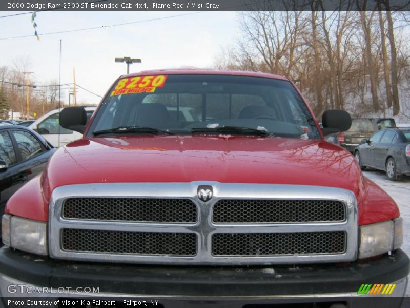 Flame Red / Mist Gray 2000 Dodge Ram 2500 ST Extended Cab 4x4