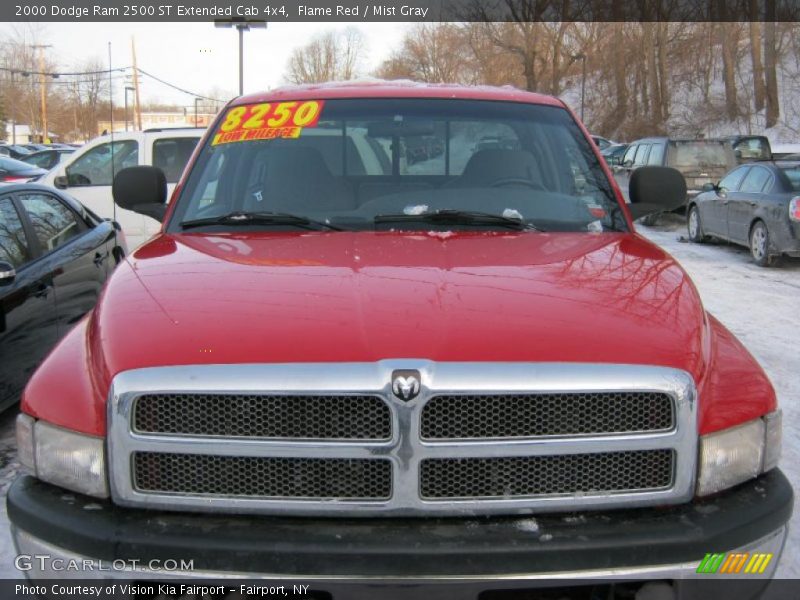 Flame Red / Mist Gray 2000 Dodge Ram 2500 ST Extended Cab 4x4