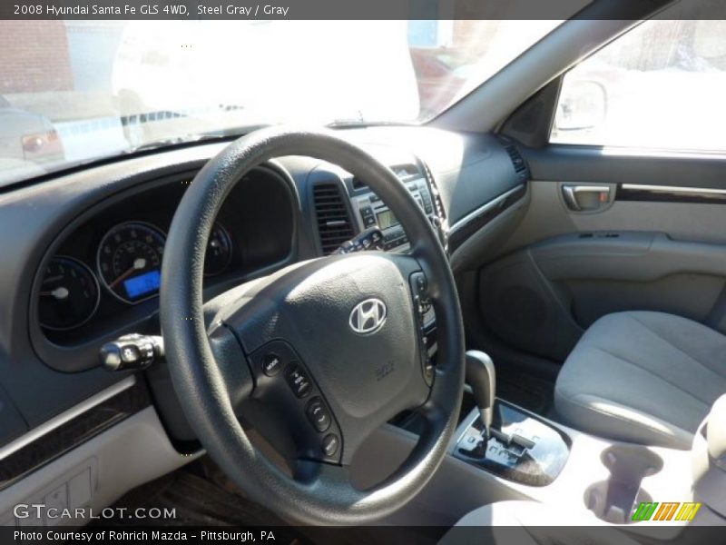 Steel Gray / Gray 2008 Hyundai Santa Fe GLS 4WD