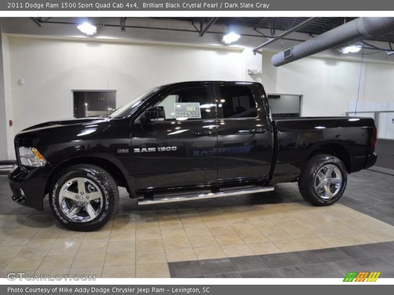 Brilliant Black Crystal Pearl / Dark Slate Gray 2011 Dodge Ram 1500 Sport Quad Cab 4x4