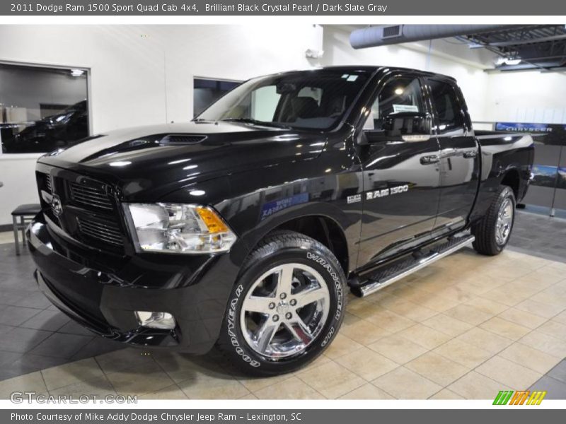 Brilliant Black Crystal Pearl / Dark Slate Gray 2011 Dodge Ram 1500 Sport Quad Cab 4x4