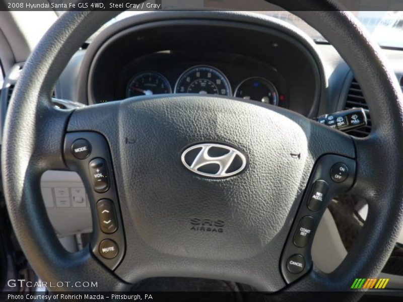 Steel Gray / Gray 2008 Hyundai Santa Fe GLS 4WD