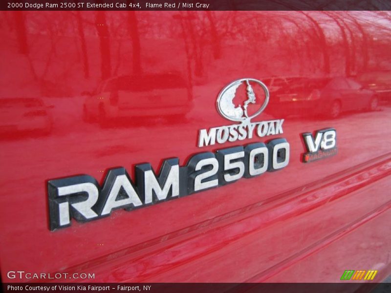 Flame Red / Mist Gray 2000 Dodge Ram 2500 ST Extended Cab 4x4
