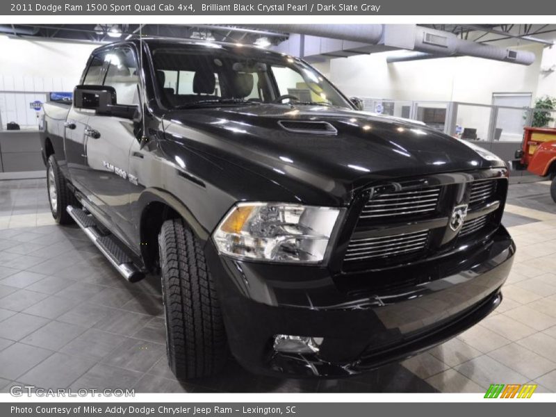 Brilliant Black Crystal Pearl / Dark Slate Gray 2011 Dodge Ram 1500 Sport Quad Cab 4x4