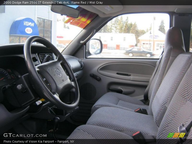 Flame Red / Mist Gray 2000 Dodge Ram 2500 ST Extended Cab 4x4