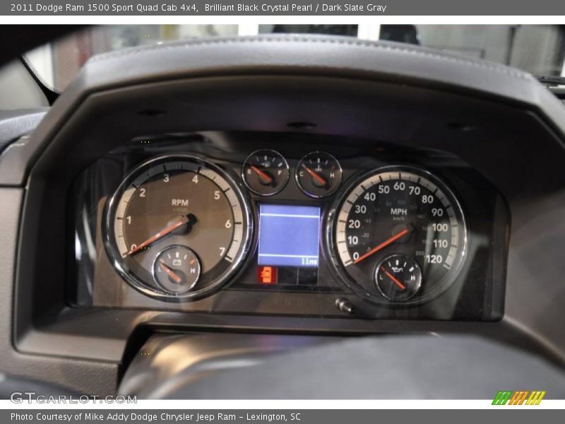 Brilliant Black Crystal Pearl / Dark Slate Gray 2011 Dodge Ram 1500 Sport Quad Cab 4x4