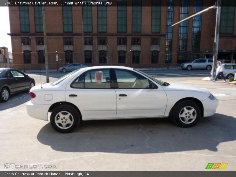 Summit White / Graphite Gray 2005 Chevrolet Cavalier Sedan