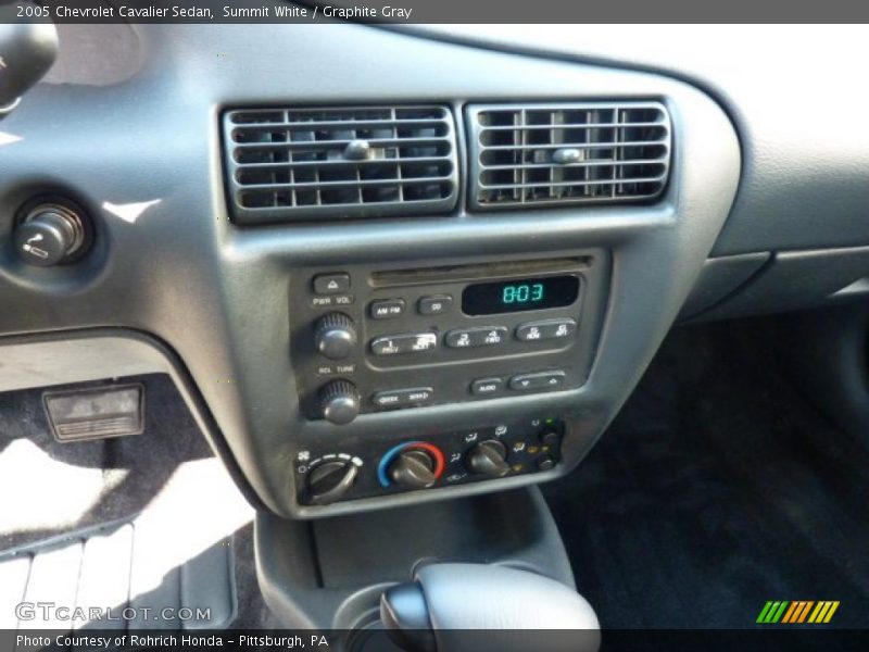 Summit White / Graphite Gray 2005 Chevrolet Cavalier Sedan
