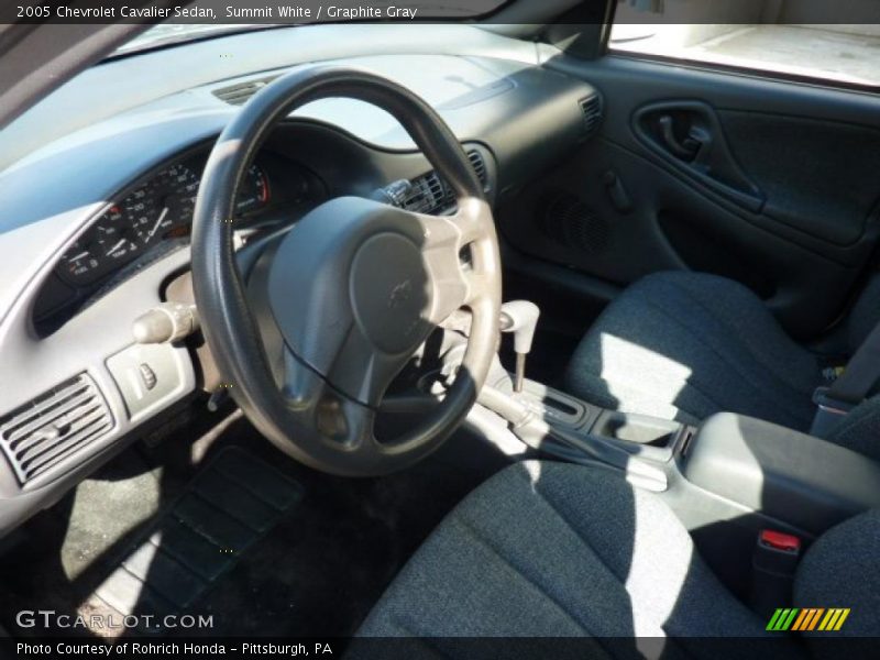 Summit White / Graphite Gray 2005 Chevrolet Cavalier Sedan