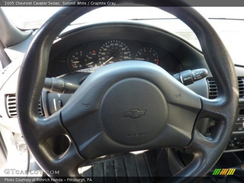 Summit White / Graphite Gray 2005 Chevrolet Cavalier Sedan