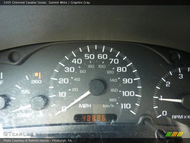 Summit White / Graphite Gray 2005 Chevrolet Cavalier Sedan