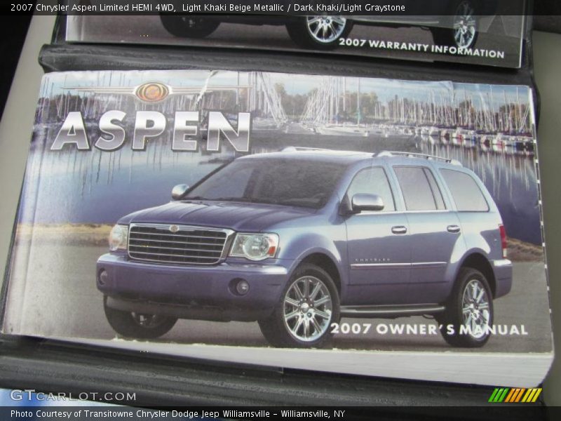 Light Khaki Beige Metallic / Dark Khaki/Light Graystone 2007 Chrysler Aspen Limited HEMI 4WD