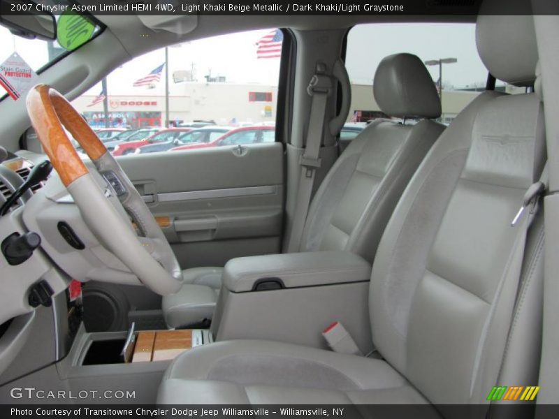 Light Khaki Beige Metallic / Dark Khaki/Light Graystone 2007 Chrysler Aspen Limited HEMI 4WD