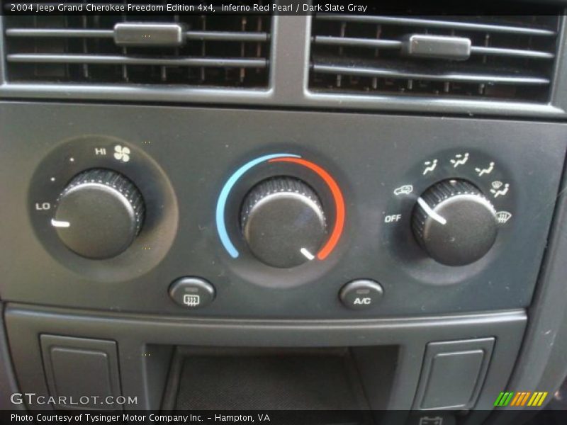 Controls of 2004 Grand Cherokee Freedom Edition 4x4