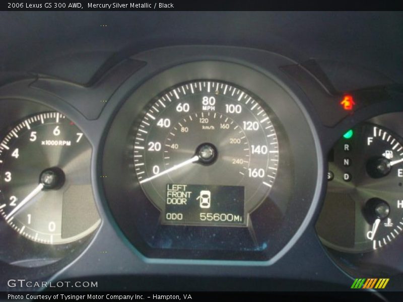 Mercury Silver Metallic / Black 2006 Lexus GS 300 AWD