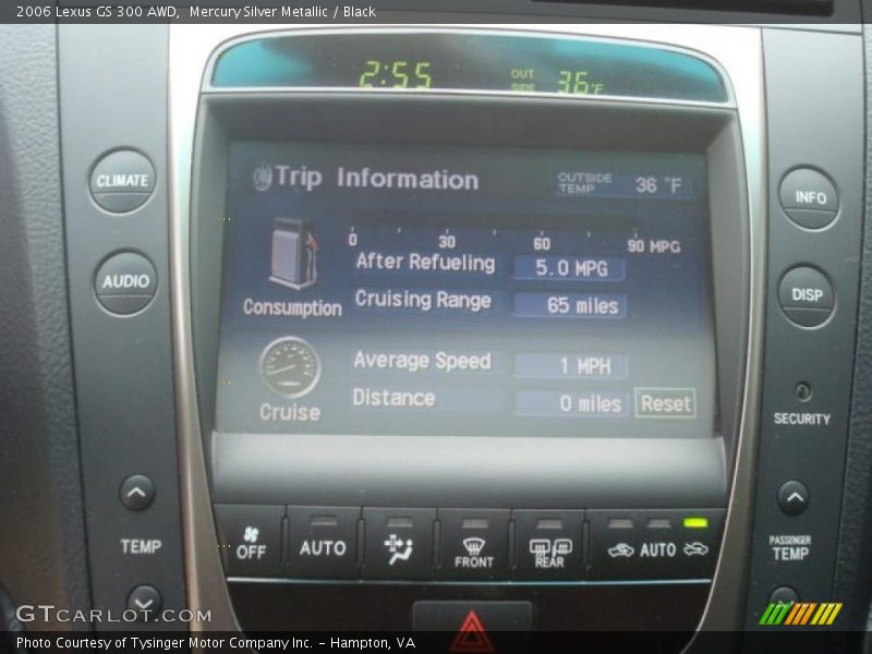 Mercury Silver Metallic / Black 2006 Lexus GS 300 AWD