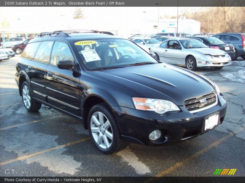 Obsidian Black Pearl / Off Black 2006 Subaru Outback 2.5i Wagon