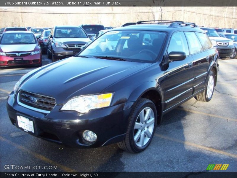Obsidian Black Pearl / Off Black 2006 Subaru Outback 2.5i Wagon
