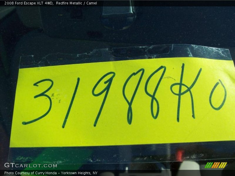 Redfire Metallic / Camel 2008 Ford Escape XLT 4WD